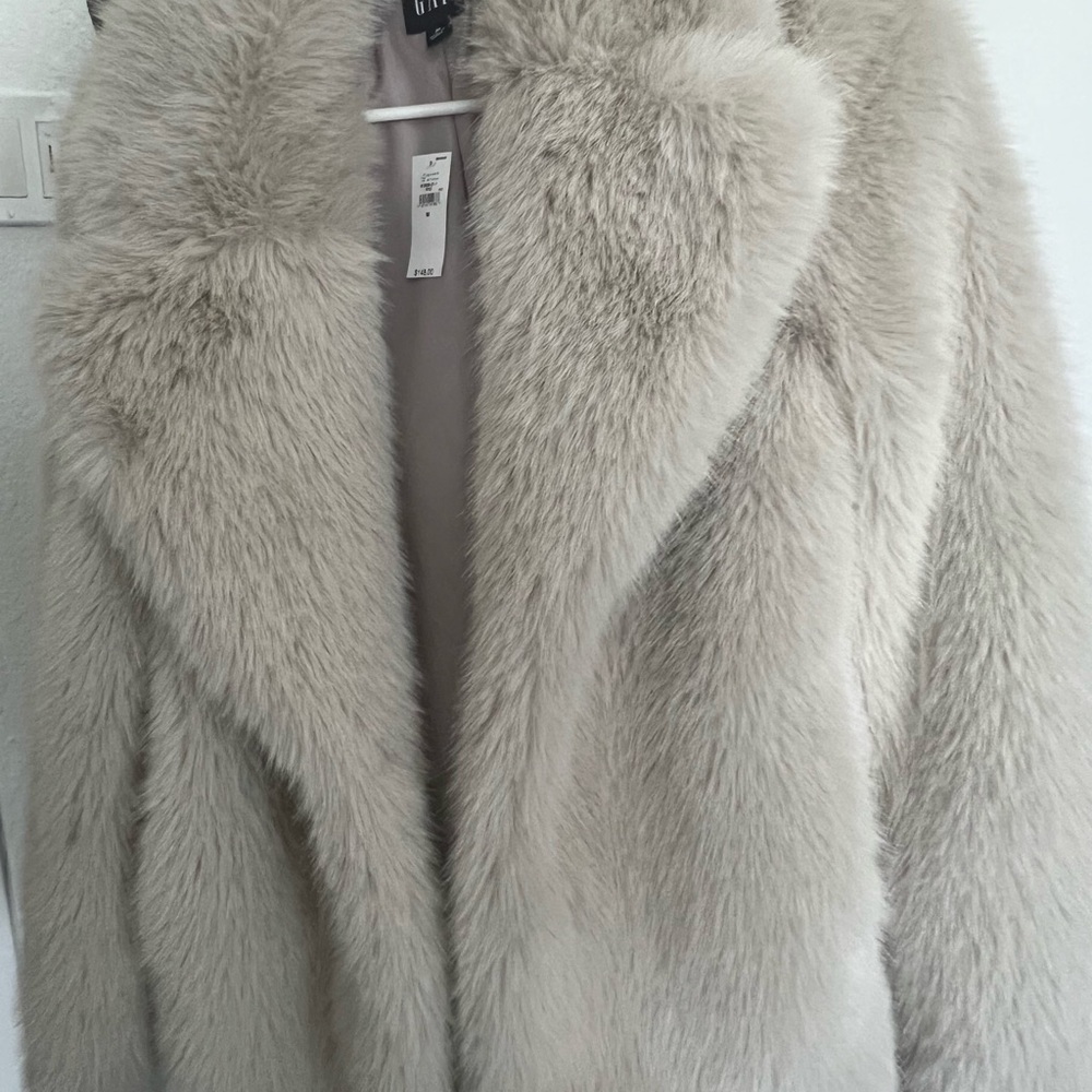 GAP Cream light grey Teddy fur Jacket - Picture 4 of 5